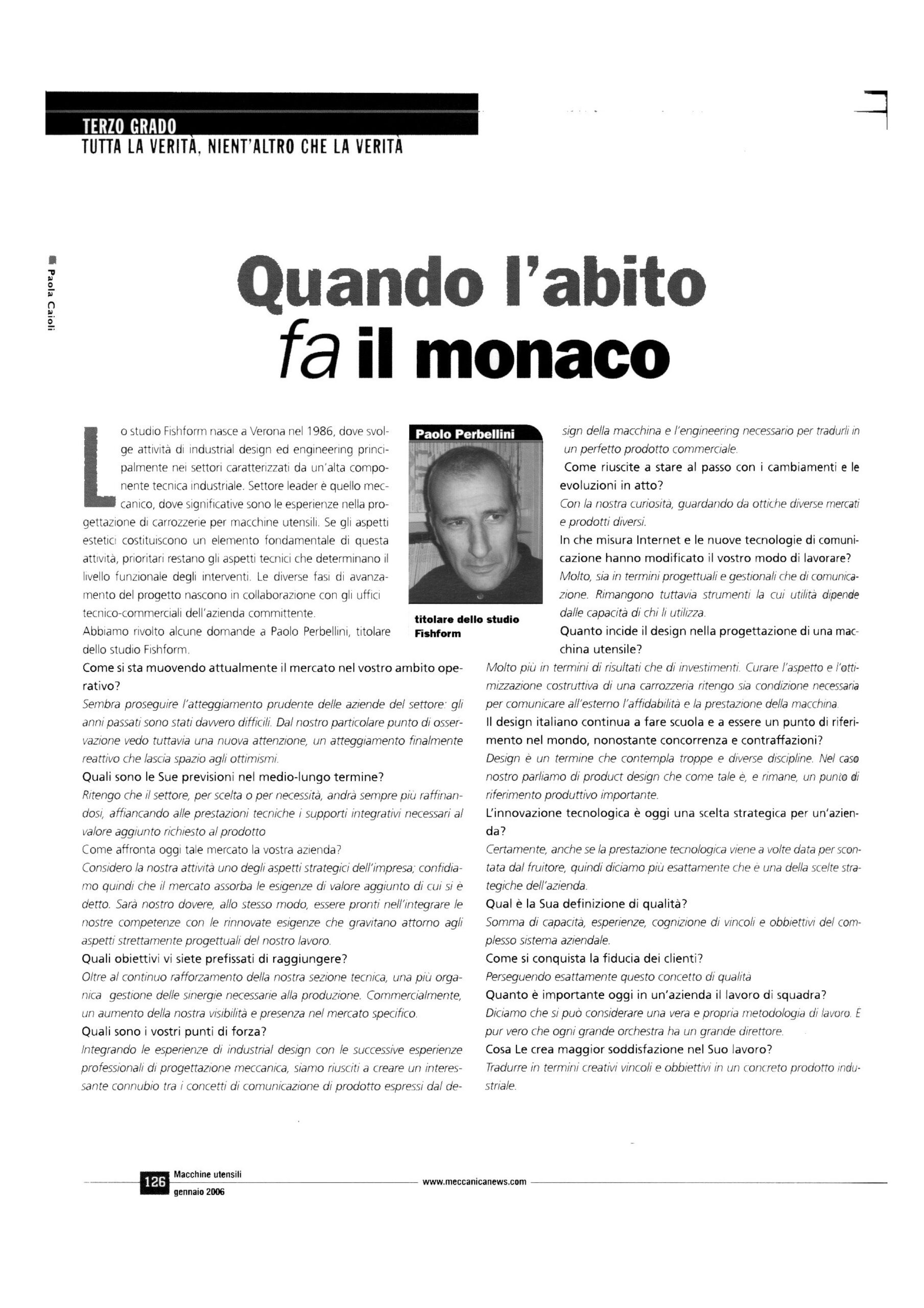 Macchine Utensili Intervista Gennaio 2006